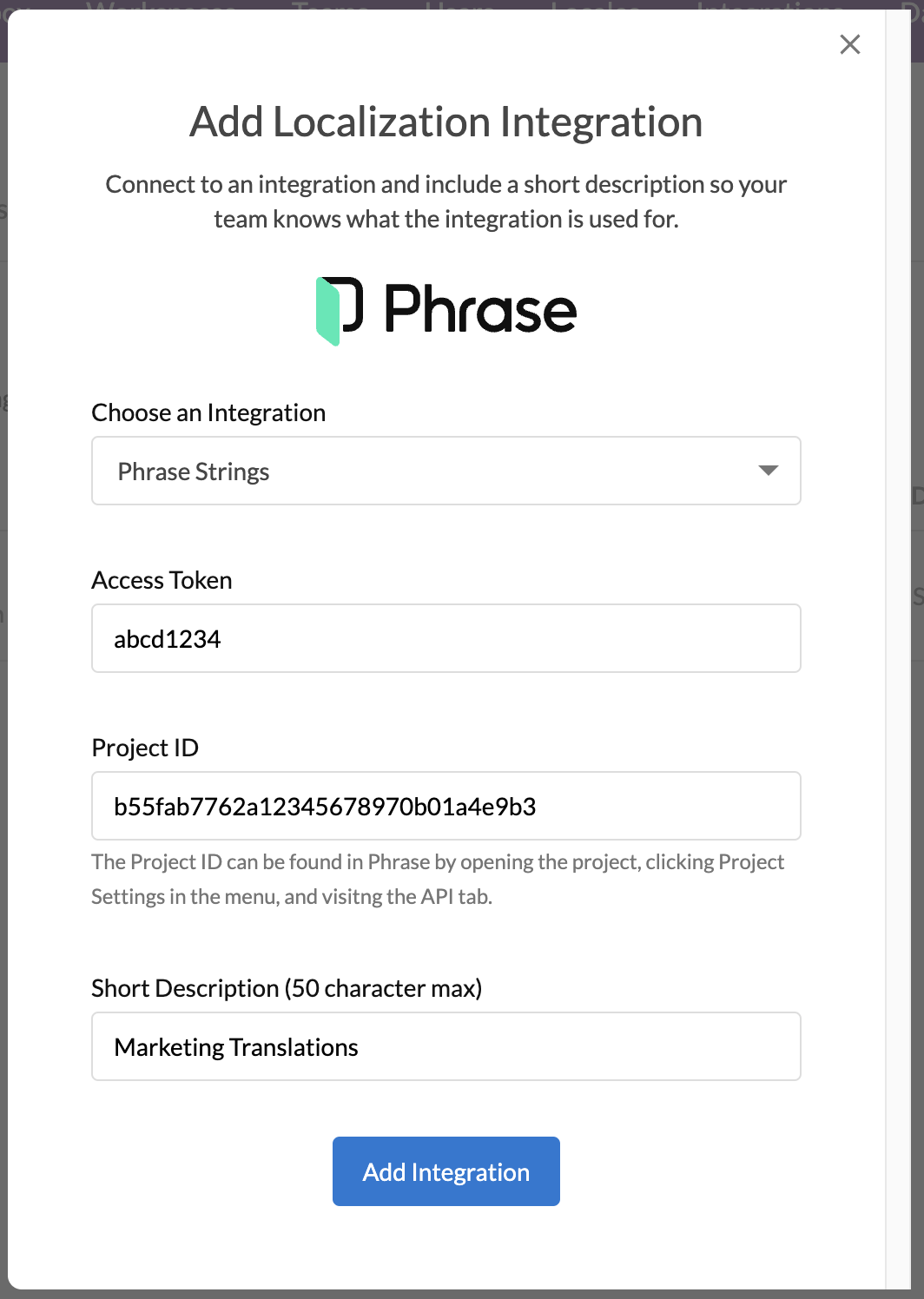 Adding Phrase Workflow Integration