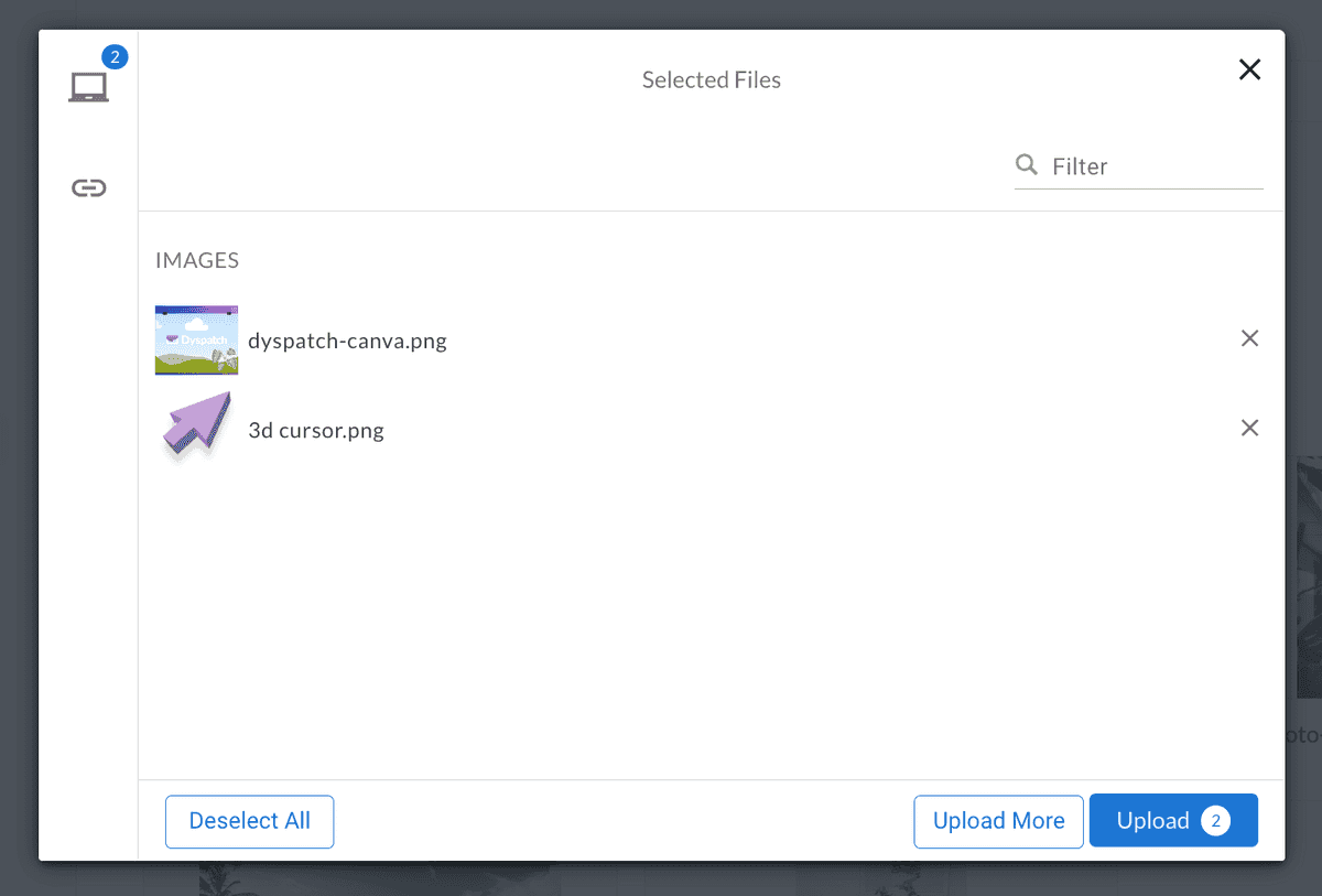 Uploading multiple images from local device URLs