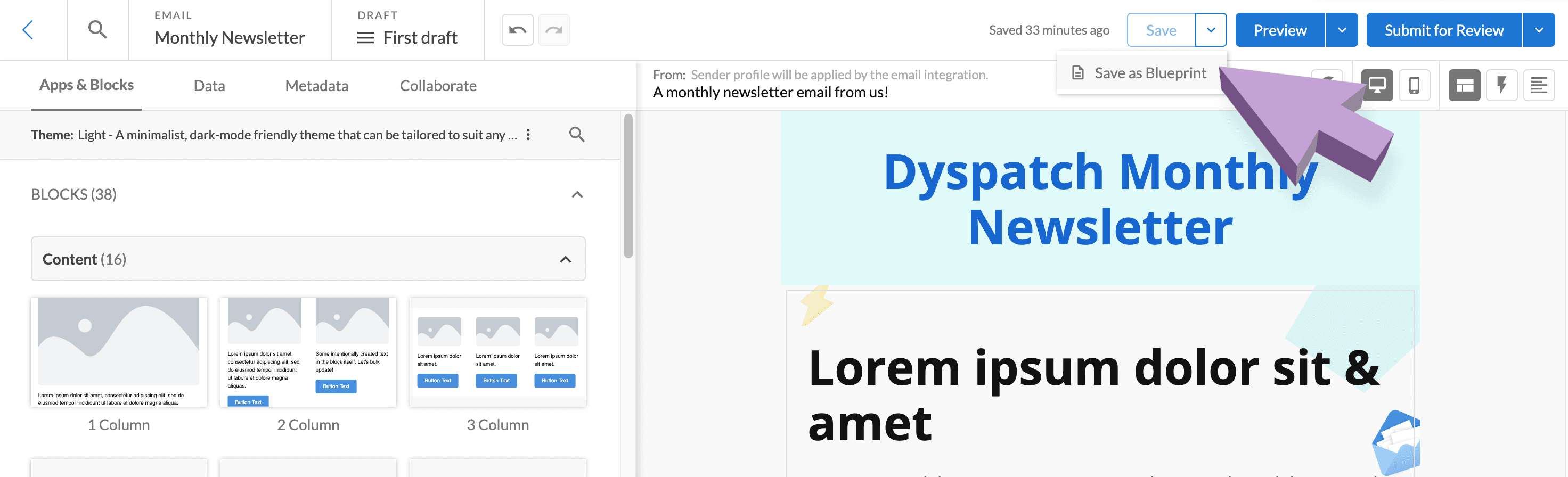 Creating Blueprints | Dyspatch Support
